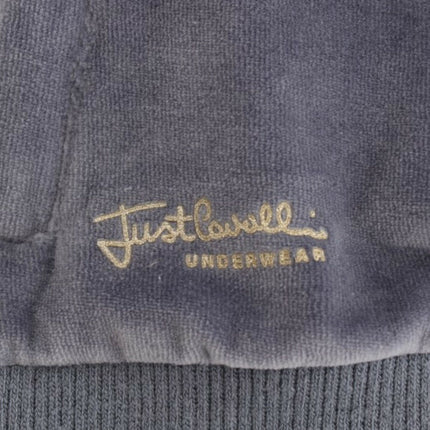 Cavalli Blue velvet zipup sweater