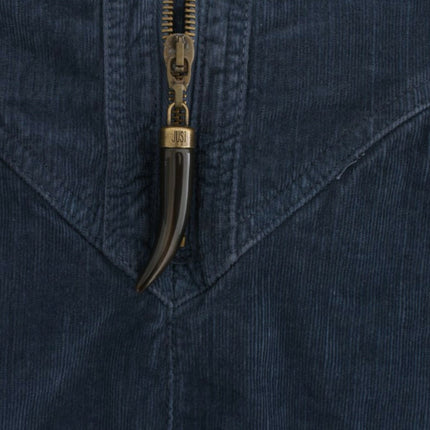 Cavalli Blue corduroy pencil skirt