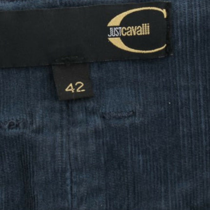 Cavalli Blue corduroy pencil skirt