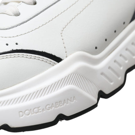 Dolce & Gabbana White Black Low Top Daymaster Sneakers Shoes