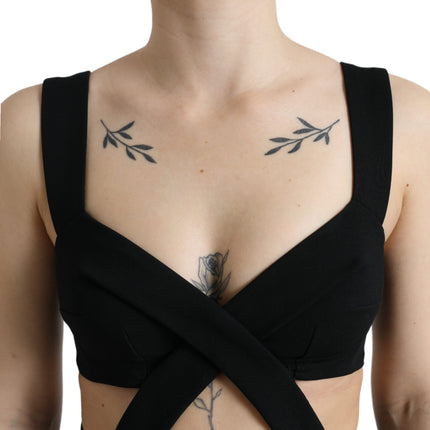 Dolce & Gabbana Black Cut Out Sleeveless Bodycon Midi Dress