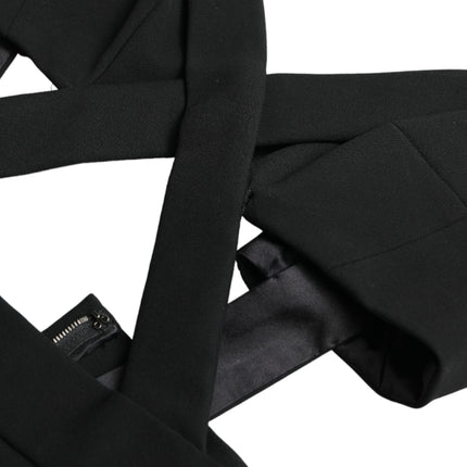 Dolce & Gabbana Black Cut Out Sleeveless Bodycon Midi Dress