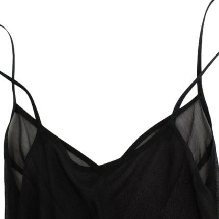 Cavalli Black long sleeve silk dress