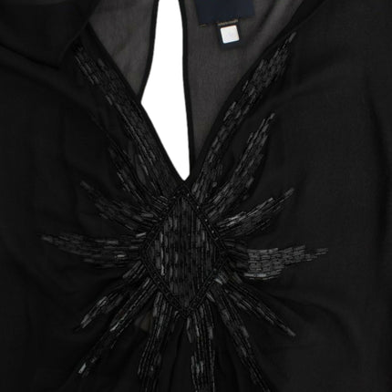 Cavalli Black long sleeve silk dress