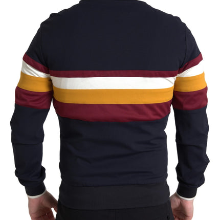 Dolce & Gabbana Blue Cardigan Heraldic Full Zip Sweater