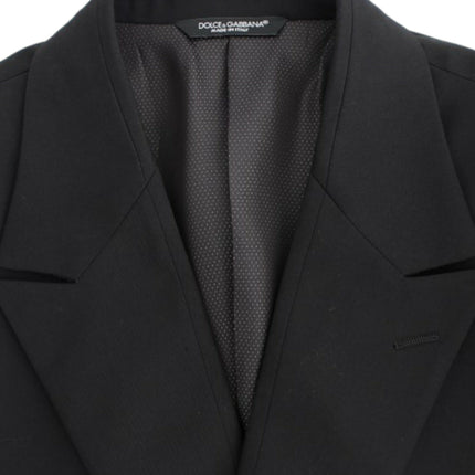 Dolce & Gabbana Black wool slim fit blazer