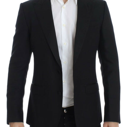 Dolce & Gabbana Black wool silk SICILIA blazer
