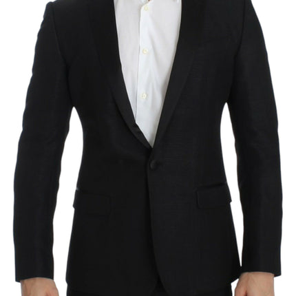 Dolce & Gabbana Black wool MARTINI slim blazer