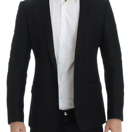 Dolce & Gabbana Black wool MARTINI slim blazer