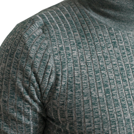 Dolce & Gabbana Green Polyester Turtleneck Pullover Sweater
