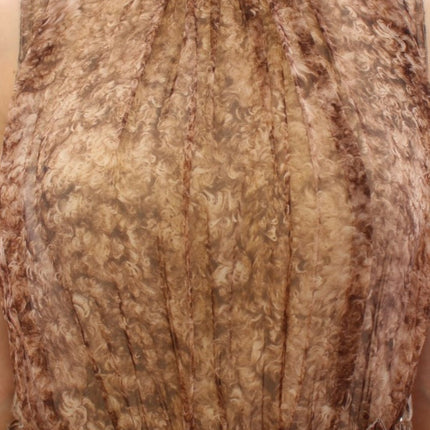Dolce & Gabbana Brown sleeveless silk dress