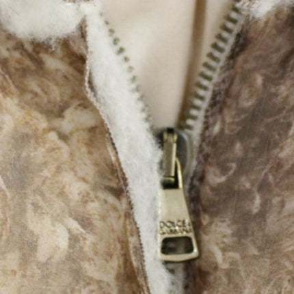 Dolce & Gabbana Brown sleeveless silk dress