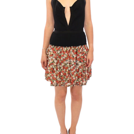 Dolce & Gabbana Multicolor floral bubble halterneck dress