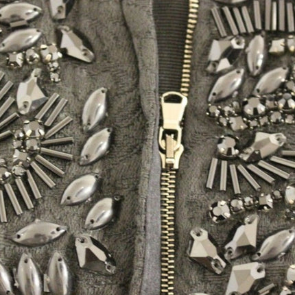 Dolce & Gabbana Black floral crystal embedded dress