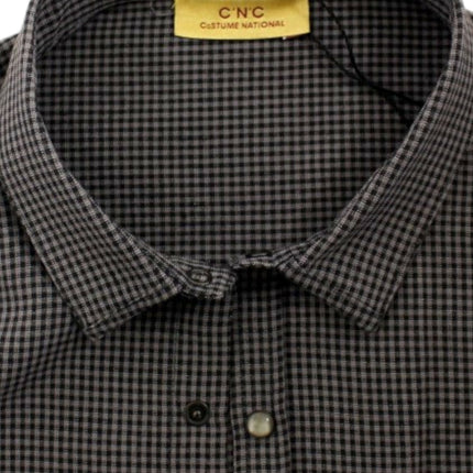 Costume National Gray linen casual shirt
