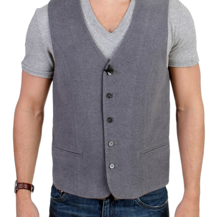 Costume National Gray cotton blend casual vest