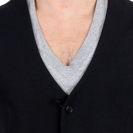 Costume National Black wool blend casual vest