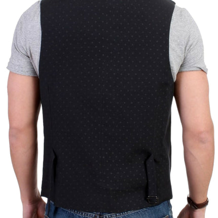 Costume National Black wool blend casual vest