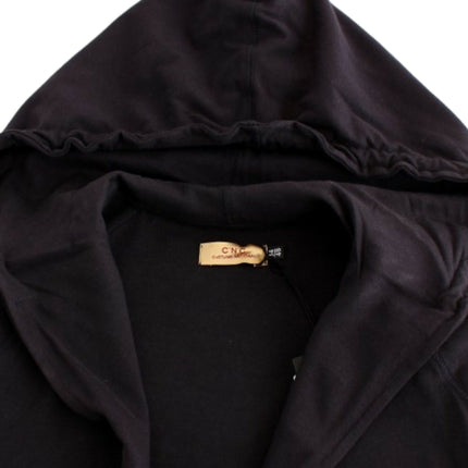 Costume National Blue hooded cotton sweater