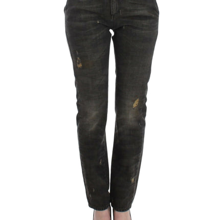 Costume National Gray distressed jeans