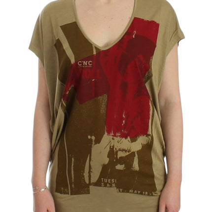 Costume National Green print shortsleeve t-shirt