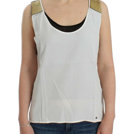 Costume National White sleeveless top
