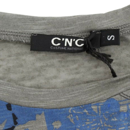 Costume National Gray print sleeveless t-shirt