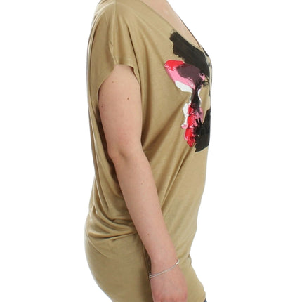Costume National Beige motive print t-shirt