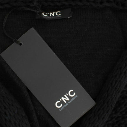 Costume National Black sleeveless knitted cardigan