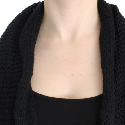 Costume National Black sleeveless knitted cardigan