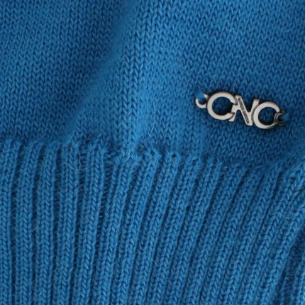 Costume National Blue knitted scoopneck sweater