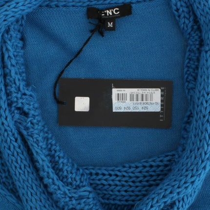 Costume National Blue knitted scoopneck sweater