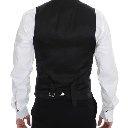 Dolce & Gabbana Blue Wool Formal Dress Vest Gilet