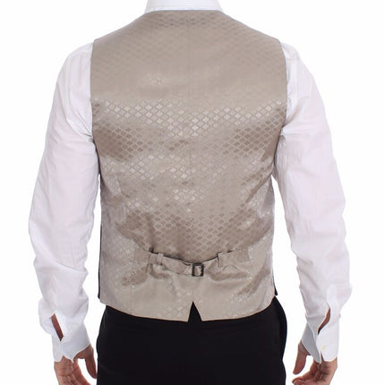 Dolce & Gabbana Black Cotton Dress Vest Blazer Jacket