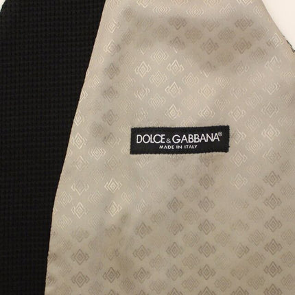 Dolce & Gabbana Black Cotton Dress Vest Blazer Jacket