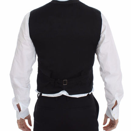 Dolce & Gabbana Black Cotton Viscose Dress Vest Blazer