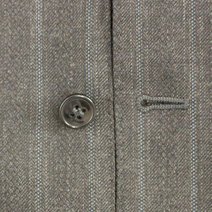 Dolce & Gabbana Gray Striped Wool Logo Vest Gilet Weste
