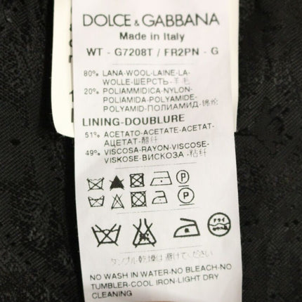 Dolce & Gabbana Black Striped Wool Logo Vest Gilet Weste