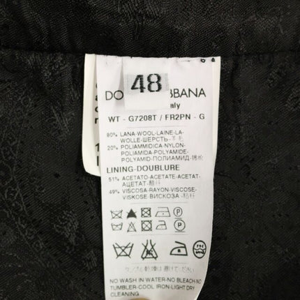 Dolce & Gabbana Black Striped Wool Logo Vest Gilet Weste