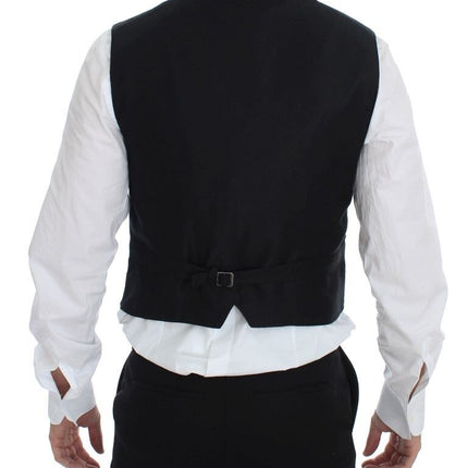 Dolce & Gabbana Gray Wool Blend Logo Vest Gilet Weste
