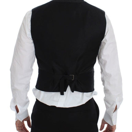 Dolce & Gabbana Gray Wool Blend Vest Gilet Weste
