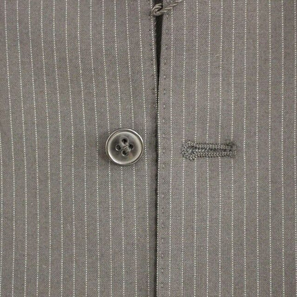Dolce & Gabbana Black Striped Wool Single Breasted Vest