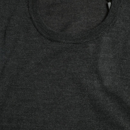 Dolce & Gabbana Gray Wool Round Neck Pullover Sweater