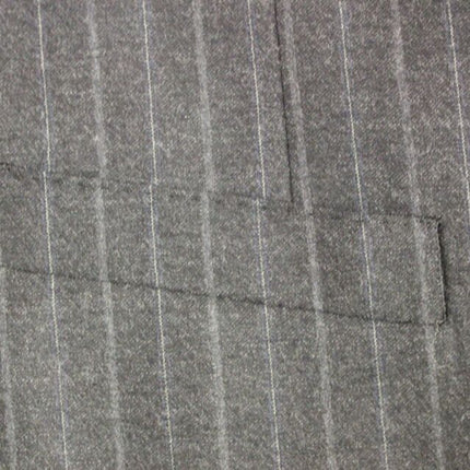 Dolce & Gabbana Gray Striped Wool Logo Vest Gilet Weste