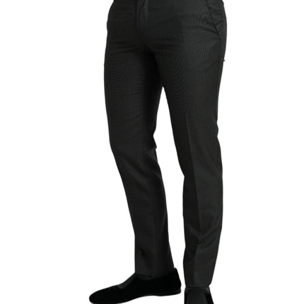 Dolce & Gabbana Dark Gray Stretch Slim Formal Pants