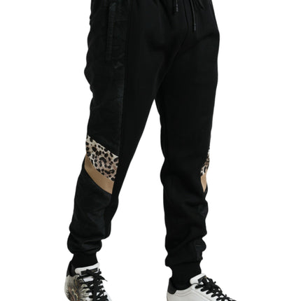 Dolce & Gabbana Black Cotton Slim Stretch Jogger Pants