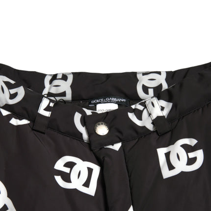Dolce & Gabbana Black Logo DG Print Wide Leg Pants