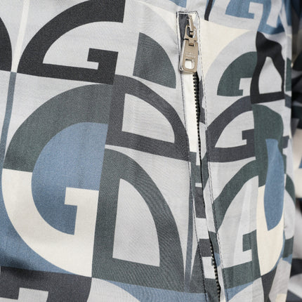 Dolce & Gabbana Multicolor Logo Print Bomber Blouson Jacket
