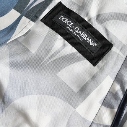 Dolce & Gabbana Multicolor Logo Print Bomber Blouson Jacket