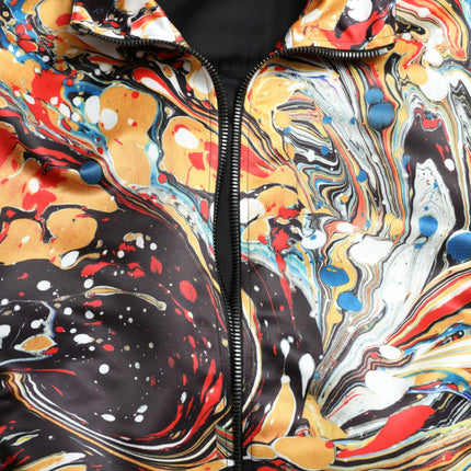 Dolce & Gabbana Multicolor Abstract Polyester Bomber Jacket